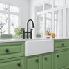 Gulches White Farmhouse Deep Apron Sink, Undermount Single Bowl, Ceramic, cUPC Certified - 3 of 4