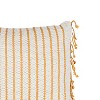 20x20 Hand Woven Ochre Striped Filled Throw Pillow by Foreside Home & Garden - 3 of 4