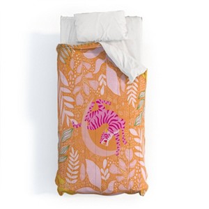 Deny Designs ThirtyOne Illustrations Tiger Moon in Tangerine Comforter and Sham Set - 1 of 4