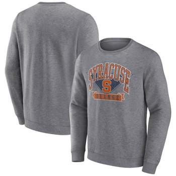 NCAA Syracuse Orange Men's Gray Crew Neck Fleece Sweatshirt