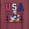 Women's - Disney - Americana Lightweight French Terry Wide Neck Long Sleeve Graphic Shirt - 2 of 4