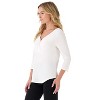 Rekucci Women’s Ultra Soft 3/4 Sleeve Tunic with Chic Front Zipper – Stylish, Comfortable Top for Work or Casual Wear - 2 of 4
