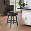 Boraam Broadmoor Bar Height Swivel Stool Black Finish - 2 of 4