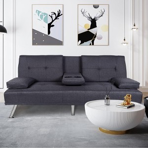 DOMETOUR 66.1'' Futon Sleeper Sofa Bed - 1 of 4