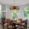 LLHZSY 6-Light Industrial Chandelier Farmhouse Antique Gold Bowl Oversized Dome Pendant Light Kitchen Island Lighting - W 25 3/5" - 4 of 4
