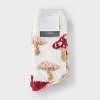 Women's Mushrooms 2pk Cozy Crew Socks - Burgundy/Ivory/Oatmeal 4-10 - 2 of 3