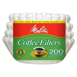 Melitta 4-6cup White Coffee Filters 200ct