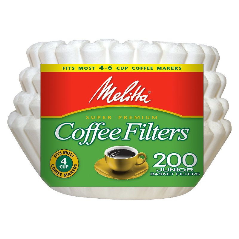 Melitta 4-6cup White Coffee Filters 200ct, 1 of 3
