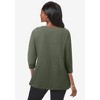 Jessica London Women's Plus Size Stretch Cotton Boatneck Tunic - 3 of 4