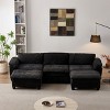 KWPZQEB Sectional Sofa, Modern Chenille Couch Sofa w/ Double-Layer Seat Cushion&Armrest, 2/3/4-Seater Sofa w/ Deep Seat for Living Room - 2 of 4