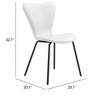 Zuo Torlo Dining Chair (Set of 2) White - 3 of 3