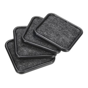 Unique Bargains Reusable Square Sliding Floor Protectors Furniture Pads 4 Pcs - 1 of 4