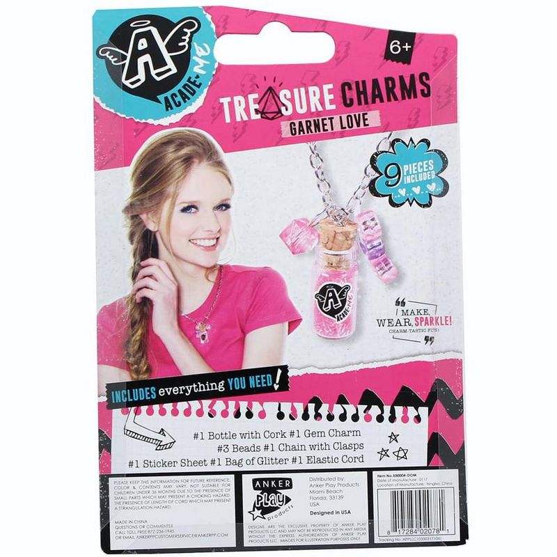 Anker Play Acade-Me Treasure Charm Bracelets Jewelry Craft Kit: Garnet Love (Pink), 2 of 4