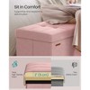 30 Inch Storage Ottoman, Foldable Velvet Bench with Flipping Lid & 660 lb Capacity, 24 Gal Storage for Living Room Bedroom - 4 of 4