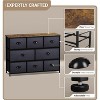 Sorbus 8 Drawers Wide Dresser - Organizer Unit with Steel Frame Wood Top and handle, Fabric Bins - Amazing for household decluttering - 3 of 4