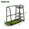 MOEPISY Golf Bag Storage Rack for Garage Fits 2 Bags, Heavy Duty Metal Golf Bag Organizer with Wheels - 2 of 4