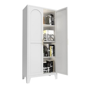 TiramisuBest 61'' 2-Door Metal Storage Cabinet with Adjustable Shelves,Versatile Cabinet for Bedroom & Living Room, White - 1 of 4