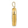 Black Bow Jewelry 14k Yellow Gold & White Rhodium 18mm Heart of Gold Sentiment Locket - 2 of 4