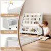 Kids Bookshelf and Toy Storage Organizer, Multifunctional 4 Tier Wooden Kids Book Shelf with Bookcase Display Stand in Kids Room - 4 of 4