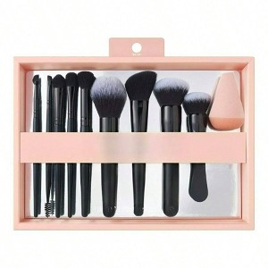 Ten Out Of Ten Brush Set, 10 - Piece Makeup Kit, Synthetic Bristles, Vegan Cruelty - Free, For Face, Eyes, Brows More - 1 of 3