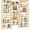 Besiost 6-Tier Bamboo Bookshelf with 17 Disply Sheves, 61-In Wide Open Bookcase - 3 of 4