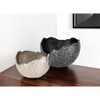 HomeRoots Set of Two Gray And Silver Aluminum Decorative Bowls - 2 of 4
