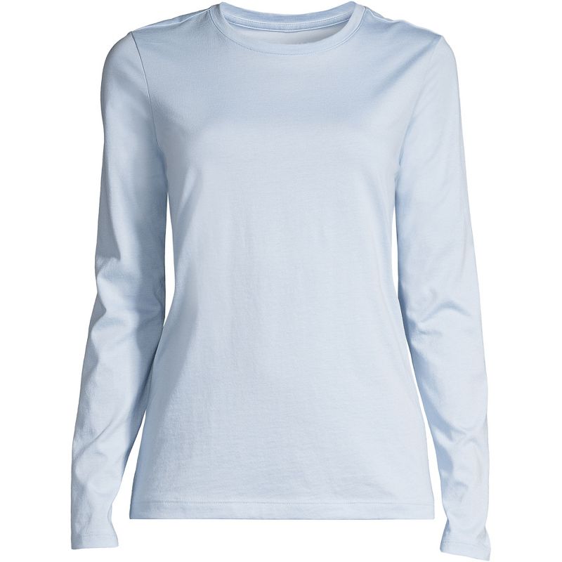 Lands' End Women's Tall Relaxed Supima Cotton Long Sleeve Crewneck T-Shirt, 3 of 4