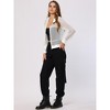 INSPIRE CHIC Women's Zip Up Long Sleeve Mesh Sheer Hoodie Bomber Jackets - 4 of 4
