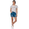 Rekucci Secret Figure Women's Slimming Pull-On Jean Shorts with Snap Waist and Pockets – Summer Casual - 4 of 4