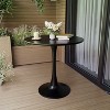 Round Dining Table, Tulip Table Kitchen Dining Table 2-4 People with MDF Table Top & Pedestal Base - 3 of 4