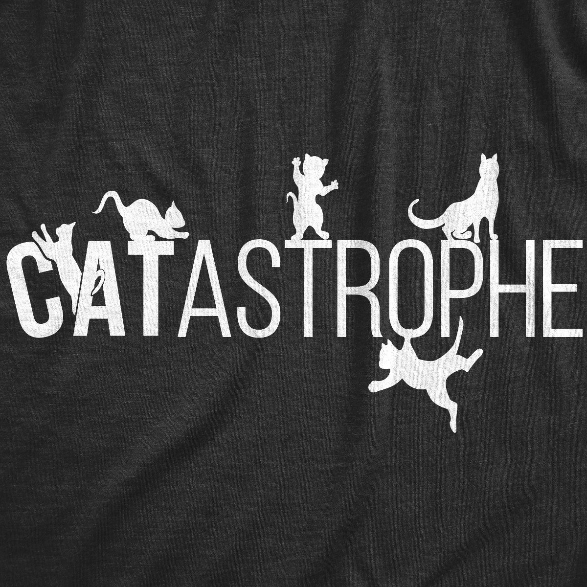 Мужские футболки Crazy Dog T-Shirts, Inc. Mens Catastrophe T Shirt Funny Sarcastic Cat Kitten Joke Graphic Tee for Guys - Crazy Dog Men's T Shirt For Cat Lovers Black S — фото 2
