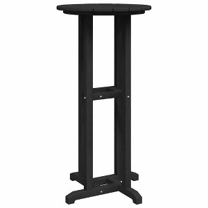 vidaXL Bar Table Black 21.7" x 21.7" x 42.1" HDPE - 1 of 4