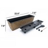NAYSAYE 2 Pack Wicker Rectangle Planter with Reservoir for Indoor and Outdoor Garden and Patio Decor, Brown, 23.2"*7"*6.3" - 2 of 4