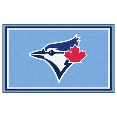 MLB Toronto Blue Jays 4'x6' Plush Area Rug - Light Blue