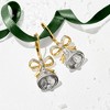 Ross-Simons Two-Tone Sterling Silver Bell Drop Earrings With Diamond Accents - 4 of 4