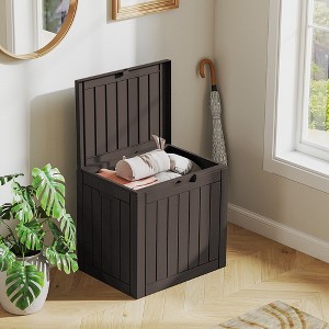 JIONJOY 30Gal Heavy-Duty Waterproof Deck Box w/Lockable Security Lid - UV Resistant Resin Storage - 1 of 4