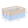 Unique Bargains Fabric Collapsible Storage Organizer Basket with Handles - 4 of 4