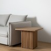 HomeRoots 22" Brown Solid Wood Square Block End Table - 2 of 4