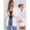 INSPIRE CHIC Women's Casual V Neck Long Sleeve Button Down with Pockets Cardigans - 2 of 4