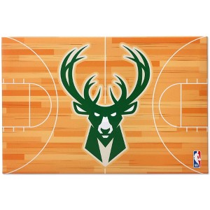 NBA Milwaukee Bucks Court Canvas Wall Sign - 1 of 4