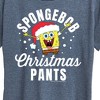 Women's - SpongeBob SquarePants - Christmas Pants Short Sleeve Graphic T-Shirt - 2 of 4