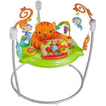 Fisher-Price Baby Bouncer Tiger Time Jumperoo Activity Center with Lights Music and Toys,