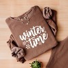 Simply Sage Market Winter Time Snowflakes Lightweight Garment Dyed Sweatshirt - 3 of 4
