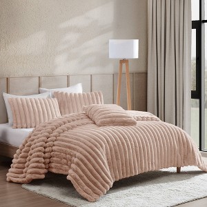 Riverbrook Home 4pc Full/Queen Everett Channel Comforter Set Blush - 1 of 4