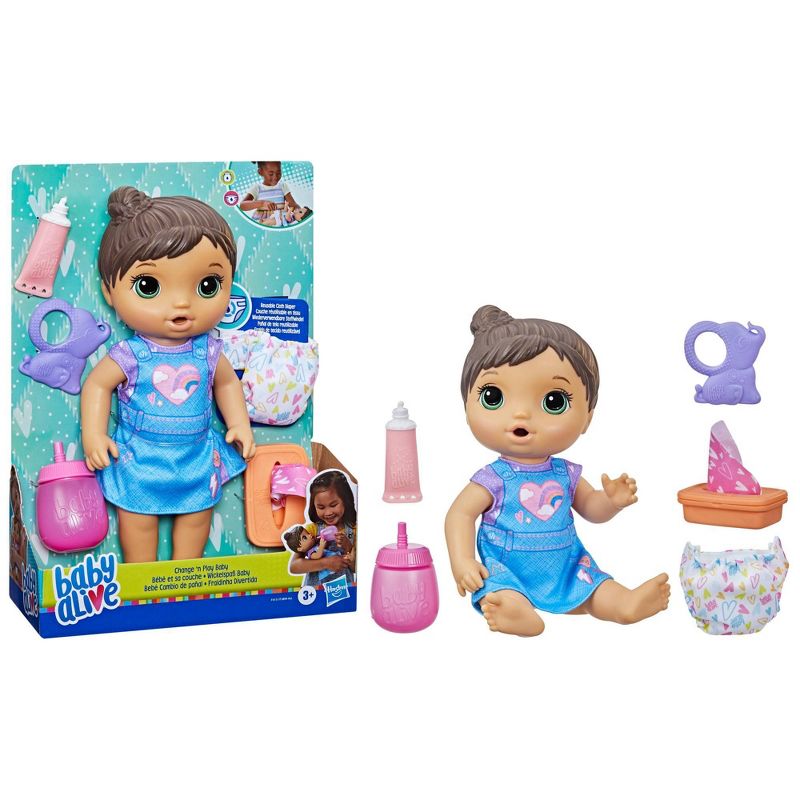 Baby Alive Change &#39;n Play Baby Doll - Brown Hair, 3 of 5