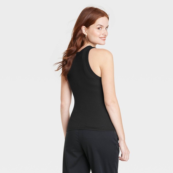 Top de tirantes acanalado de corte ajustado para mujer - A New Day™ 2
