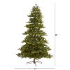 7.5ft. Fir Artificial Christmas Tree with 600 Clear Lights, Pine Cones & 1740 Branches – Lush Holiday X-Mas Centerpiece - 2 of 4