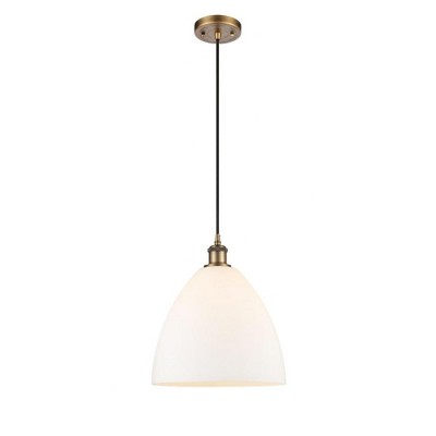 Bristol Glass - 1 Light Mini Pendant In Industrial Style-14.75 Inches Tall and 12 Inches Wide