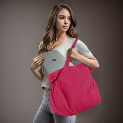 FATMOON Side-Cinched Weekender Shopper Tote Bag, Large Yoga Tote Bag for Women, Shoulder Gym Tote, Nurse Essential for Work