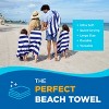 Ben Kaufman 100% Cotton Velour Oversized 32”x 62” Colorful Striped Beach, Pool and Bath Towel - image 2 of 4